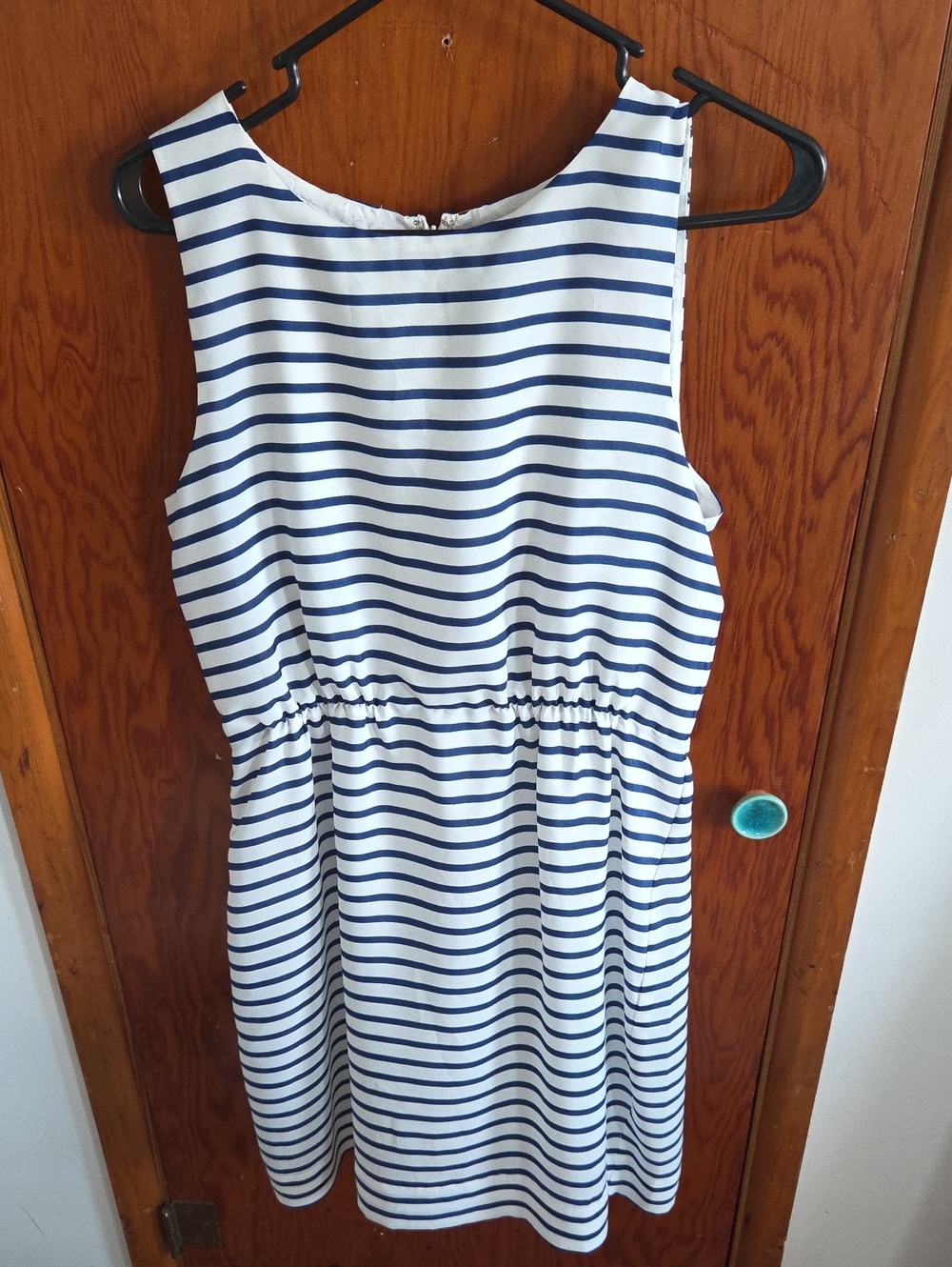 J. Crew Navy and White Striped Dress